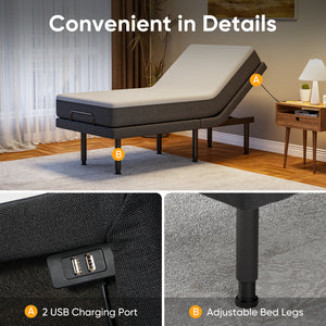 Electric Adjustable Bed Frame with Massage – Ultimate Comfort and Customizable Support