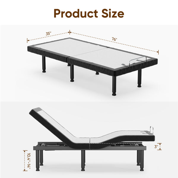Electric Adjustable Bed Frame with Massage – Ultimate Comfort and Customizable Support