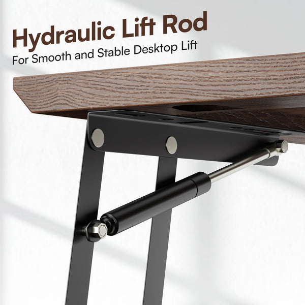 Farmhouse Lift-Top Coffee Table with Hidden Storage – White & Walnut