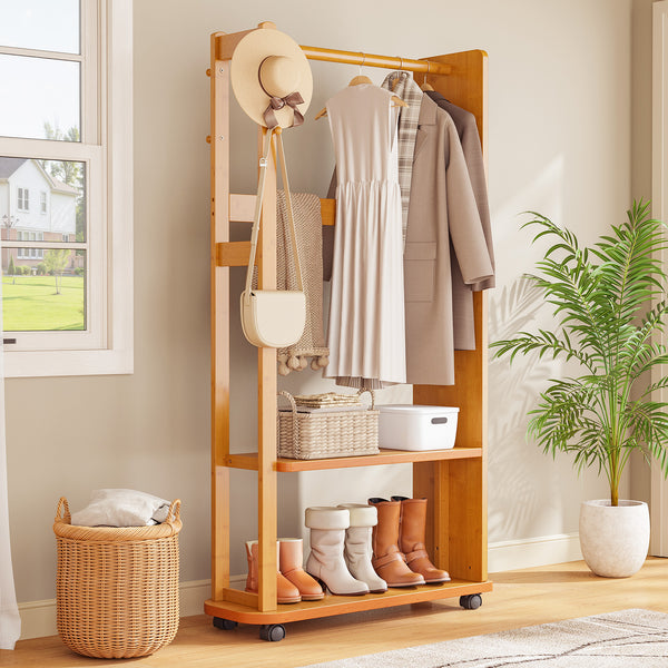 Multi-Functional Full-Length Mirror with Hidden Storage & LED Light